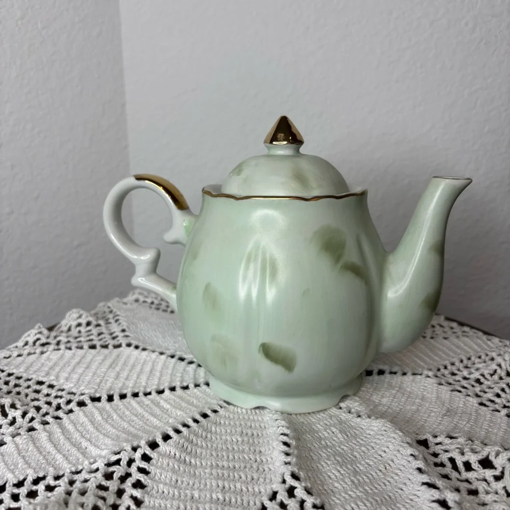 Rare Vintage Lefton Floral Musical Teapot - Picture 5 of 12